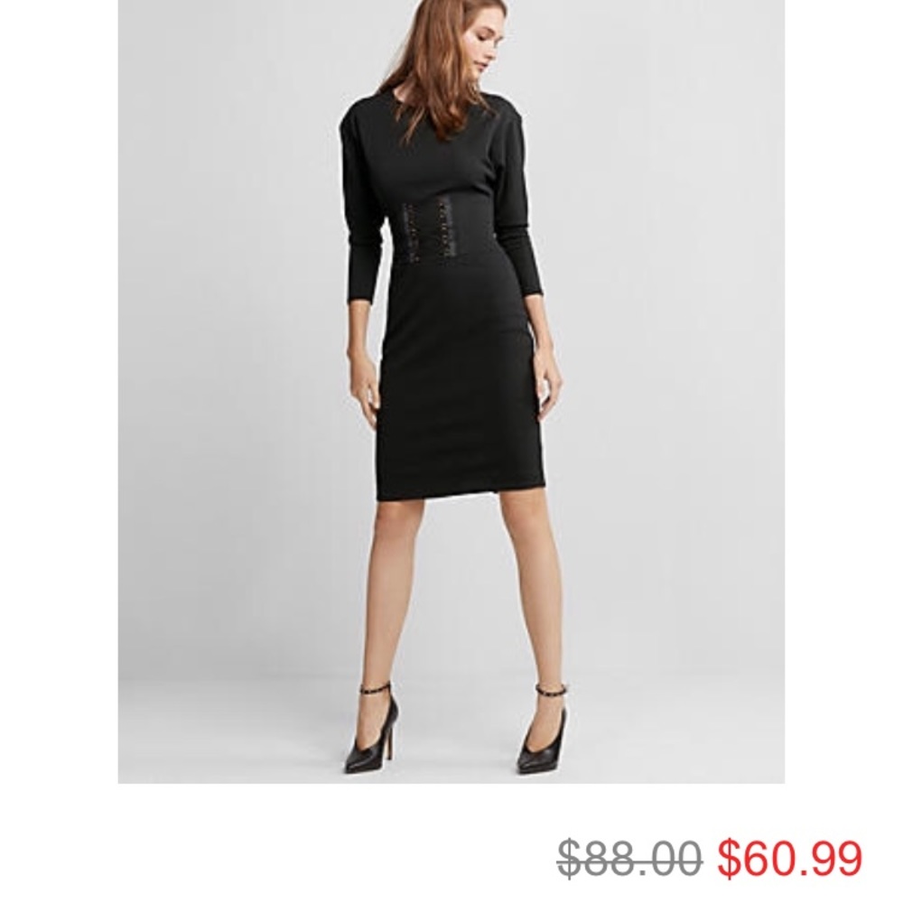 Express straight cut corset dress.